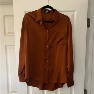 Lulu's Terracotta Button-Up Shirt